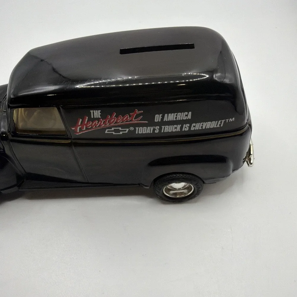 VINTAGE ERTL Chevrolet 1950 Panel Truck Bank Heartbeat of America Black‎ 1:25